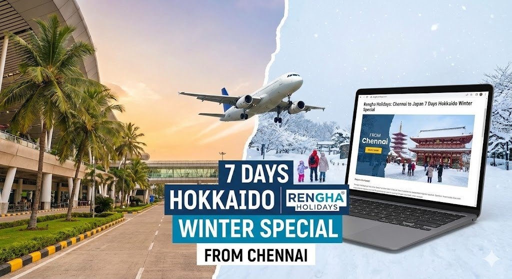 Chennai to Japan Tour Package: 7 Days Hokkaido Winter Special | Rengha Holidays, dubai tour package from chennai,thailand tour package from chennai,goa tour package from chennai,kashmir tour packages from chennai