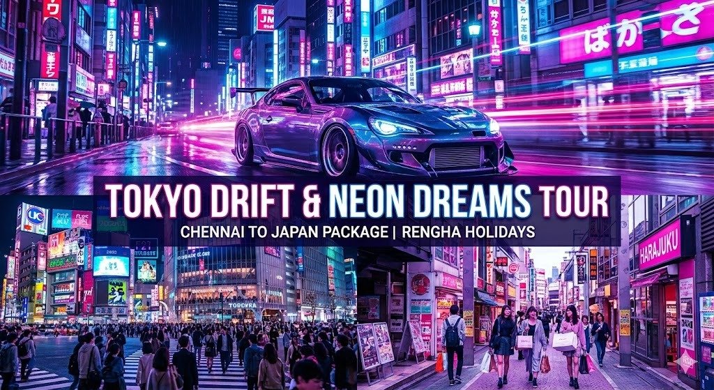  Tokyo Drift & Neon Dreams: 5 Nights / 6 Days JDM & Nightlife Special – From Chennai | Rengha Holidays, dubai tour package from chennai,thailand tour package from chennai,goa tour package from chennai,kashmir tour packages from chennai